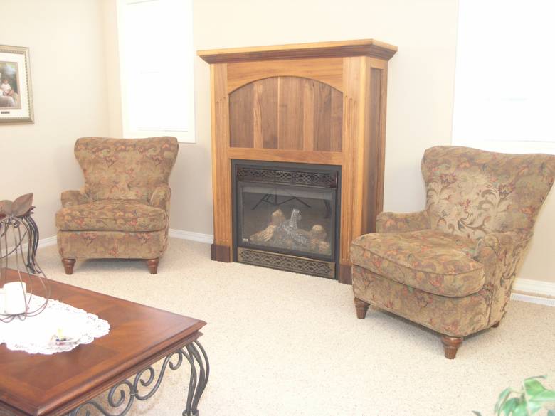 Cypress & Black walnut Mantle